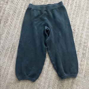 FP Beach 100% Cotton Teal Sweater Textured Jogger Pants Medium